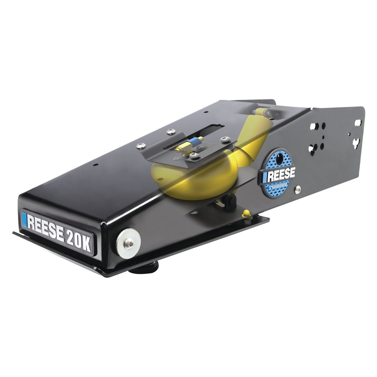 Reese 5th Airborne  5th Wheel Pin Box, Air Ride,  20,000 lbs. Capacity, Fits Lippert (1621, 1716, 0719, Rhino Pattern), Fabex PB 600 Series