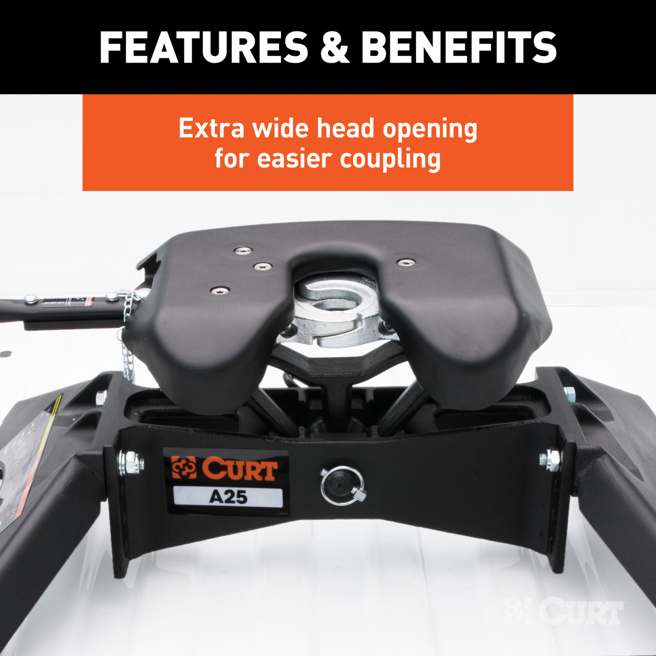 CURT 25K, A25 5th Wheel Hitch with Rails