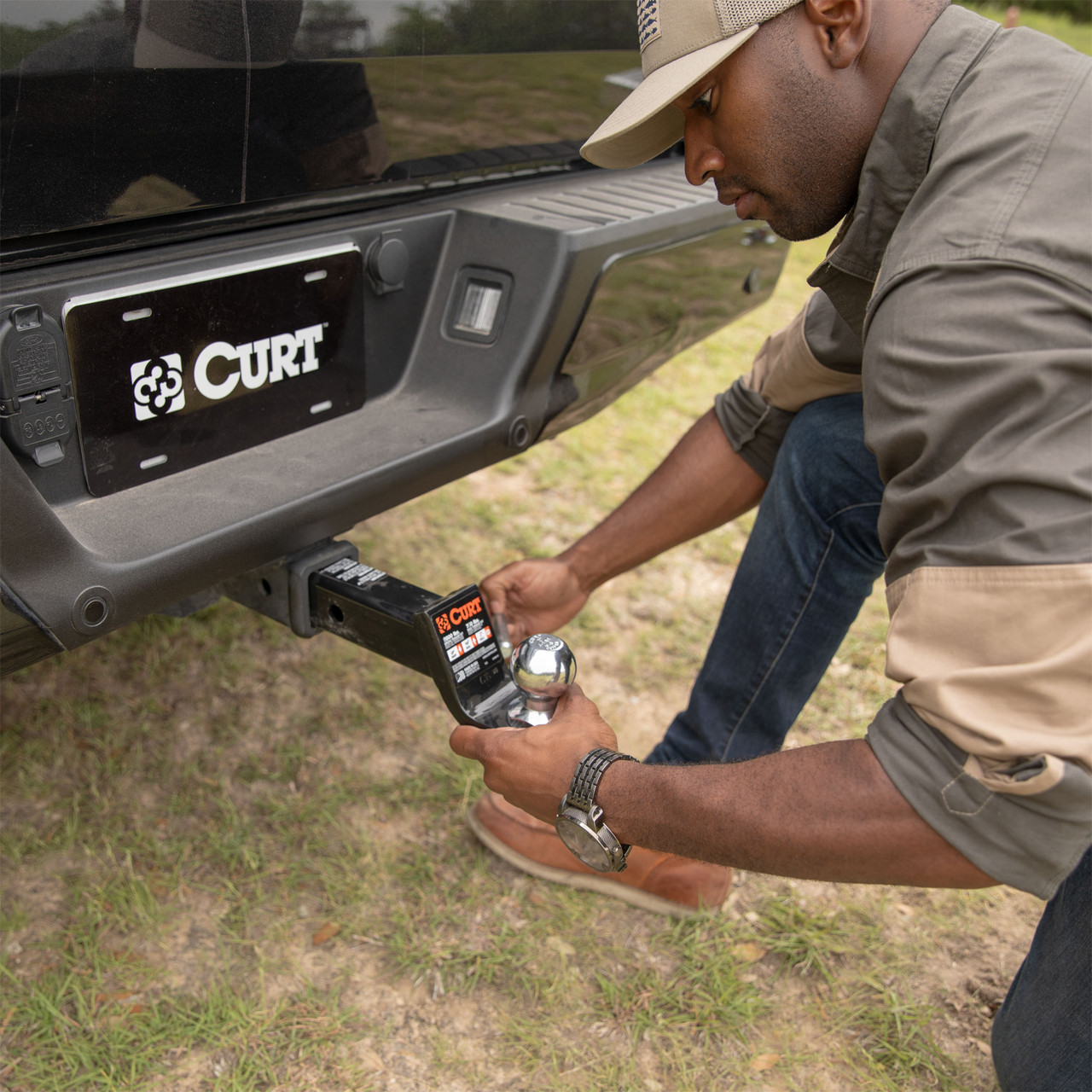 CURT Class 4 Ball Mount (2" Shank, 10,000 lbss., 2" Drop, 9-3/8" Long) Trailer Hitch Ball Mount