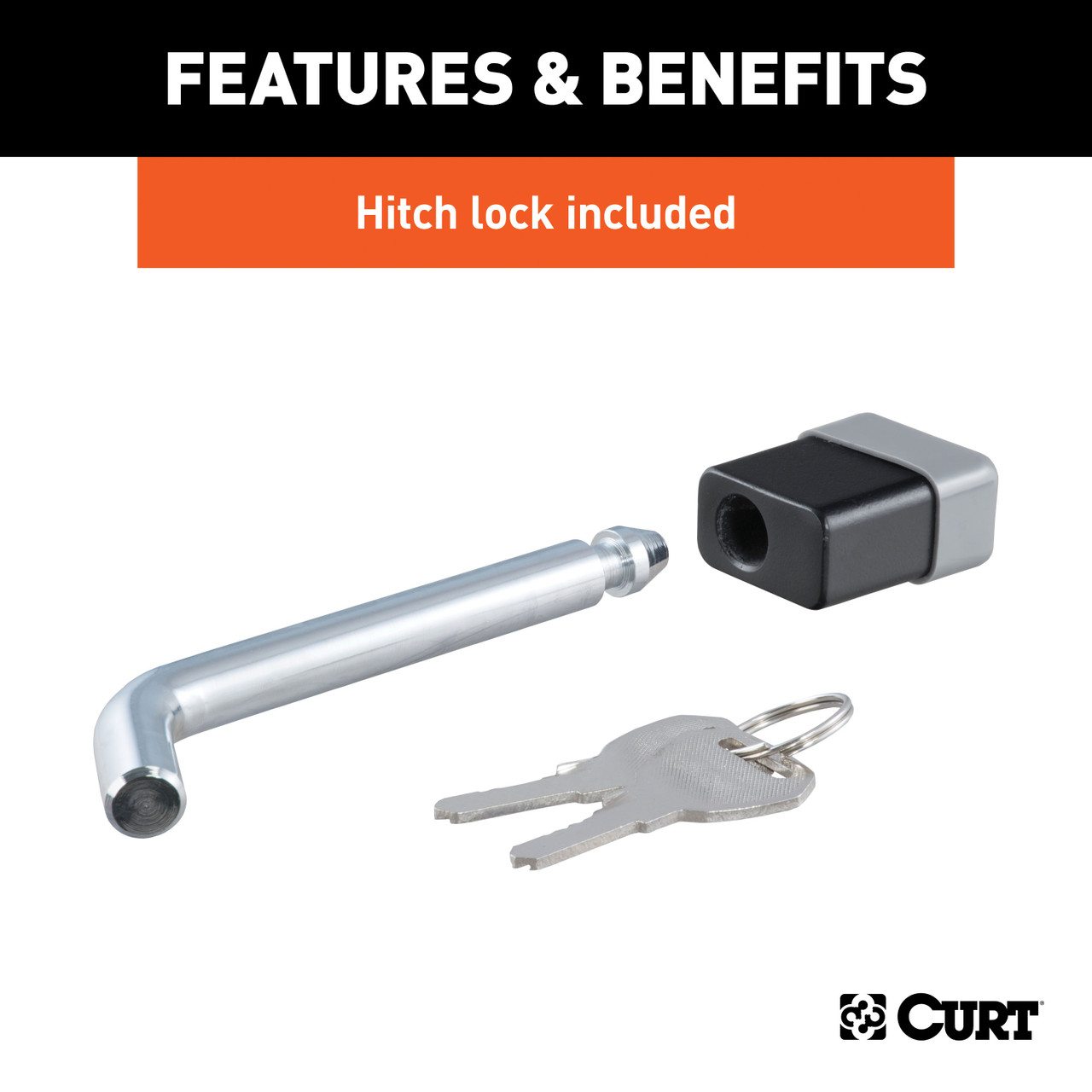 CURT Towing Starter Kit with 2" Ball (2" Shank, 7,500 lbss, 2" Drop) Trailer Hitch Ball Mount