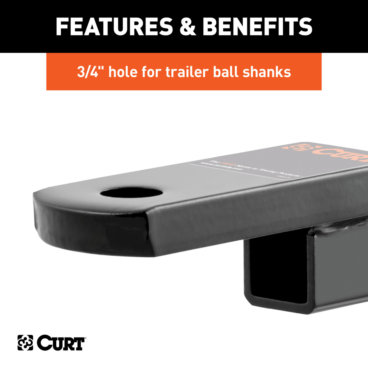 CURT Class 1 Ball Mount (1-1/4" Shank, 2,000 lbss., 1-1/4" Drop, 9-3/4" Long) Trailer Hitch Ball Mount