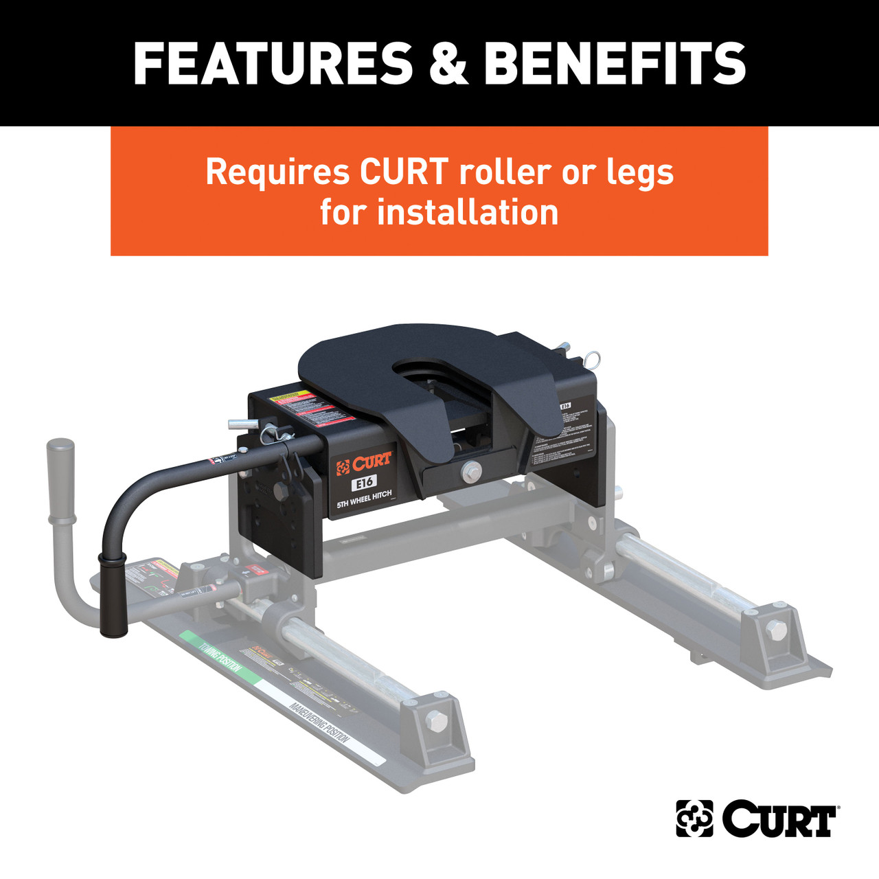 CURT 16K, E16 5th Wheel Hitch Head 