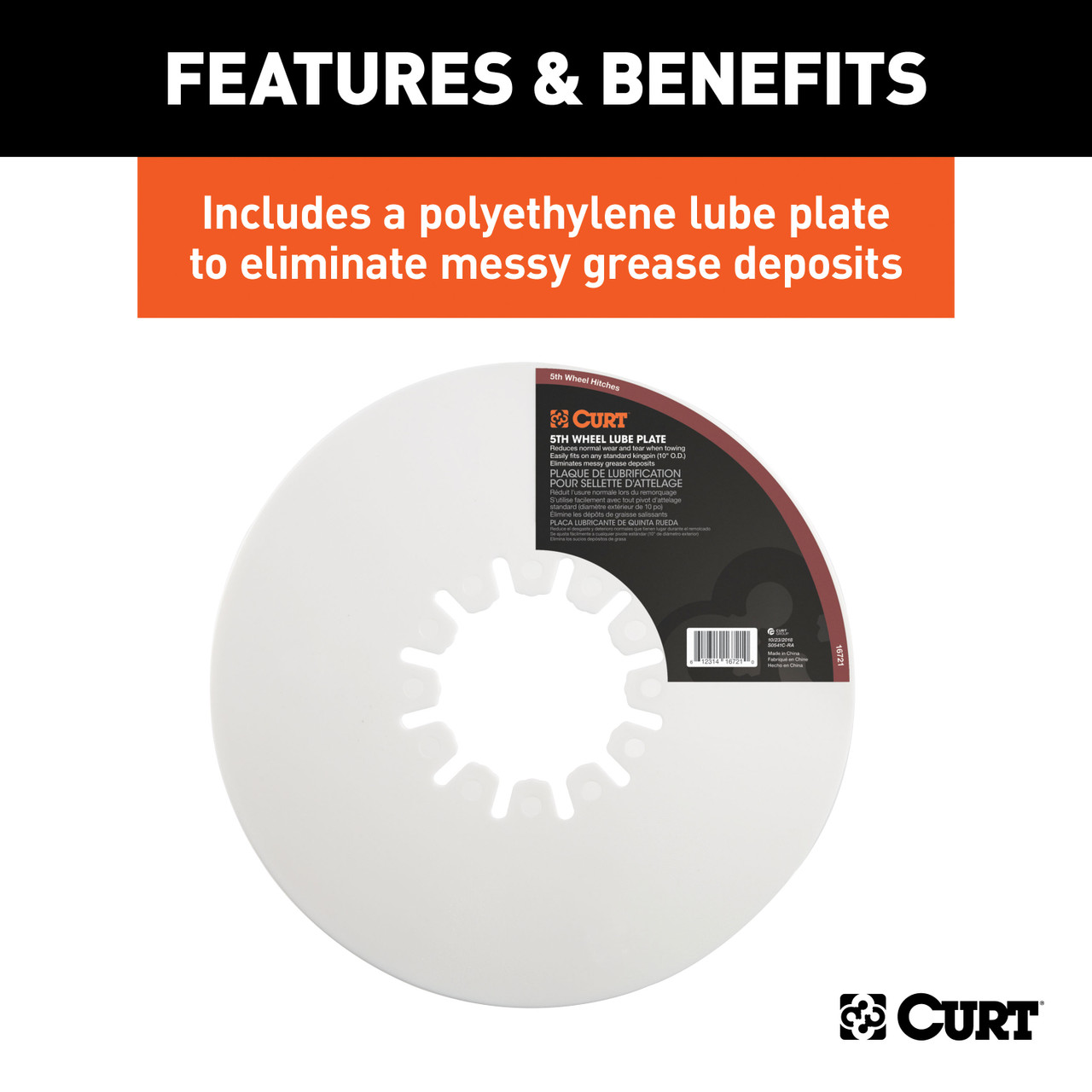 CURT 16k Sliding 5th Wheel Hitch 16K, E16 Pivots on dual axes