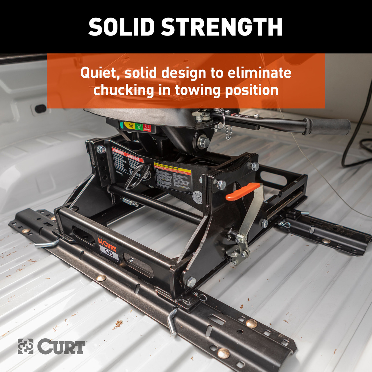 CURT S25 5th Wheel Slider, 25,000 lbs. Fifth Wheel Trailer Hitch Mount Kit