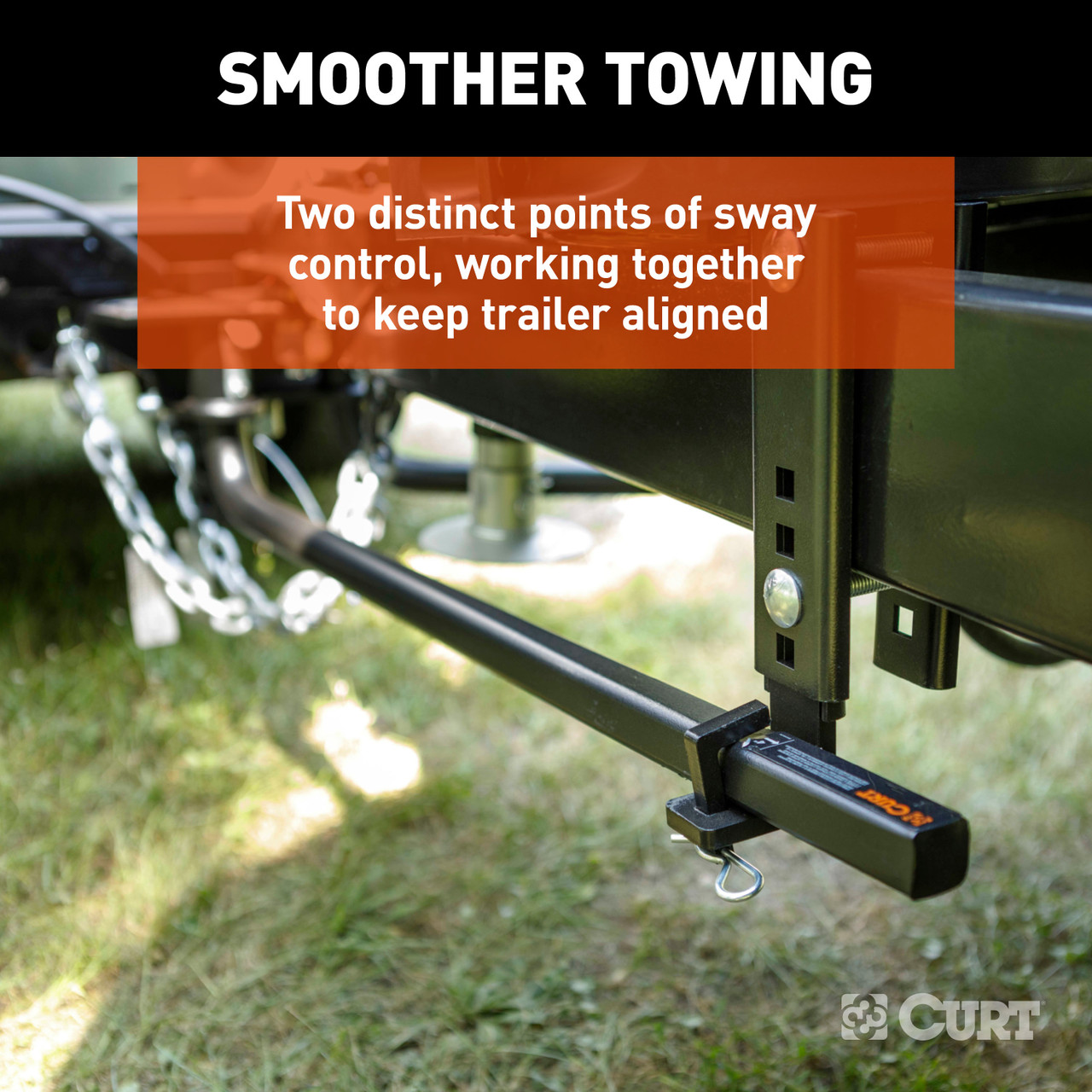CURT (8-10K) TruTrack 2P Weight Distribution Hitch with 2x Sway Control, 8-10K