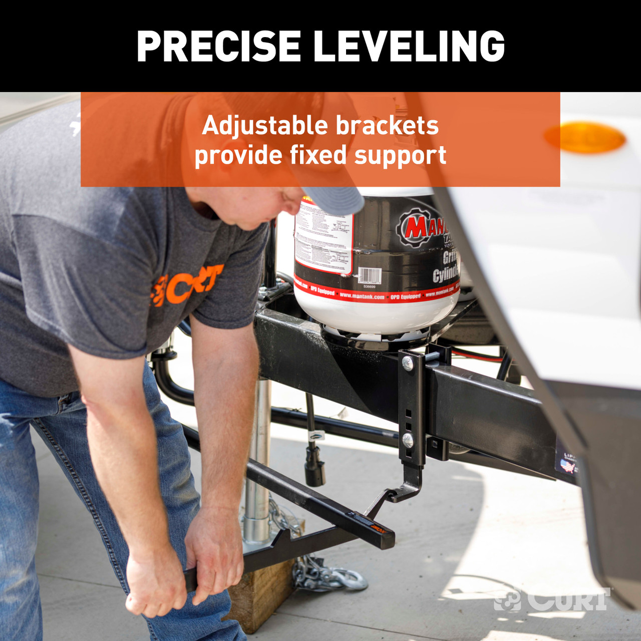 CURT (8-10K) TruTrack 2P Weight Distribution Hitch with 2x Sway Control, 8-10K