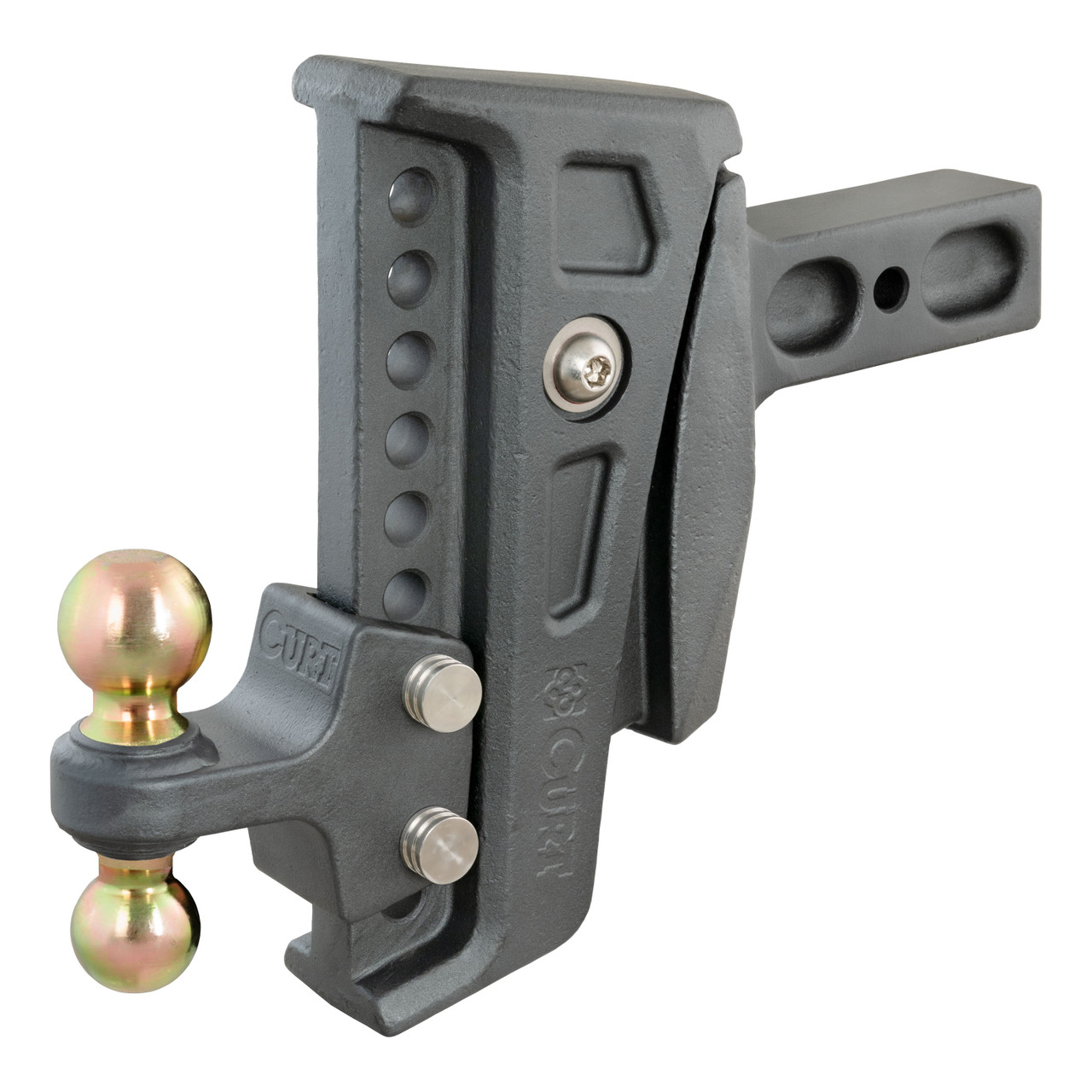 CURT Rebellion XD Adjustable Cushion Hitch (2-1/2" Shank, 2", 2-5/16" Balls, 20K) Trailer Hitch Ball Mount