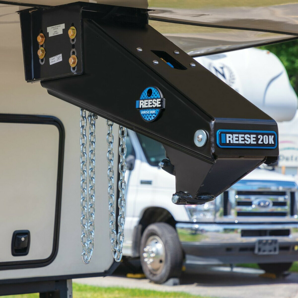 Reese 20K Goose Box Gen 3 5th Wheel Pin Box, Air Ride Fits Lippert (1716, 1116, 0115, 1621, 1621HD, 0719, Rhino), Fabex PB 600 Series
