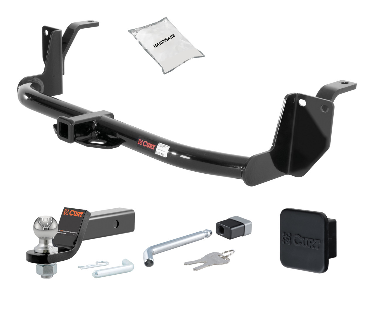 12 - 15 HONDA Crosstour -- 1.25in. CURT Trailer Hitch + Ball Mount + Cover + Lock Kit by CURT HWA1360