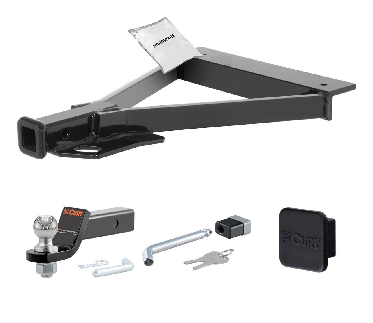 07 - 08 HONDA Fit -- 1.25in. CURT Trailer Hitch + Ball Mount + Cover + Lock Kit by CURT HWA1366