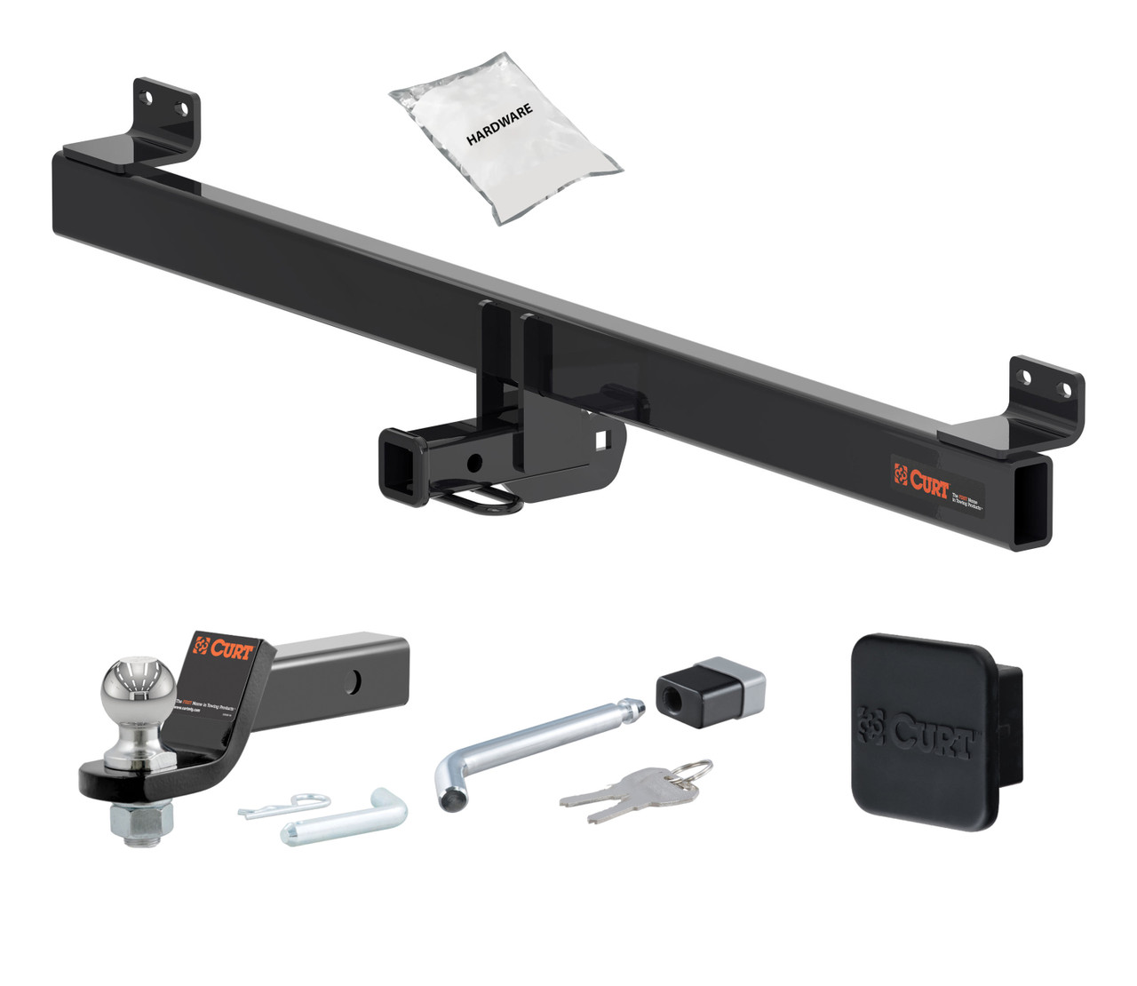 23 - 25 HONDA HR-V -- 1.25in. CURT Trailer Hitch + Ball Mount + Cover + Lock Kit by CURT HWA1367