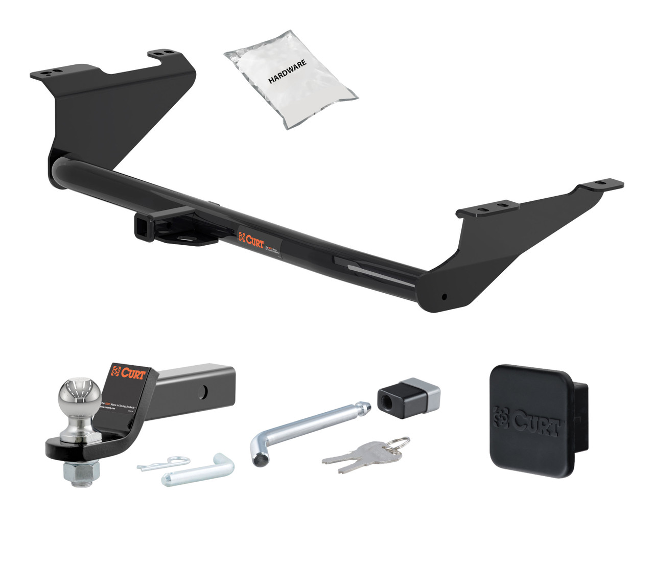 17 - 24 Chrysler Pacifica -- 1.25in. CURT Trailer Hitch + Ball Mount + Cover + Lock Kit by CURT HWA639