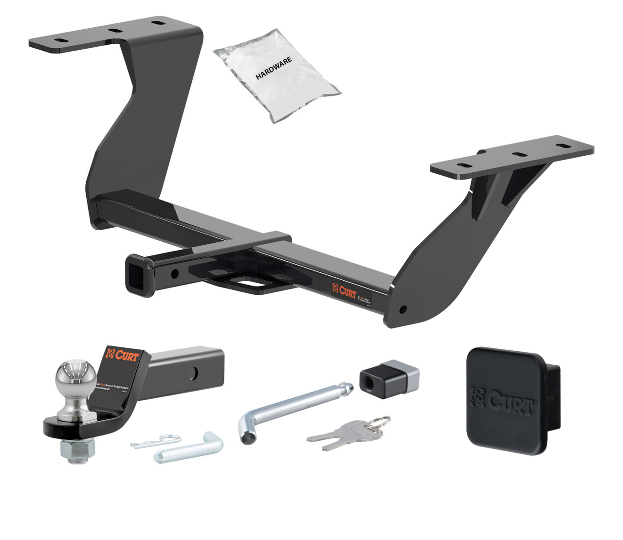 19 - 24 Subaru Forester -- 1.25in. CURT Trailer Hitch + Ball Mount + Cover + Lock Kit by CURT HWA2263