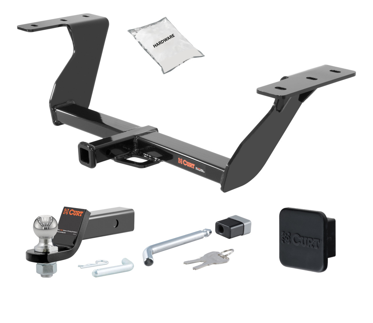 14 - 18 Subaru Forester -- 1.25in. CURT Trailer Hitch + Ball Mount + Cover + Lock Kit by CURT HWA2266