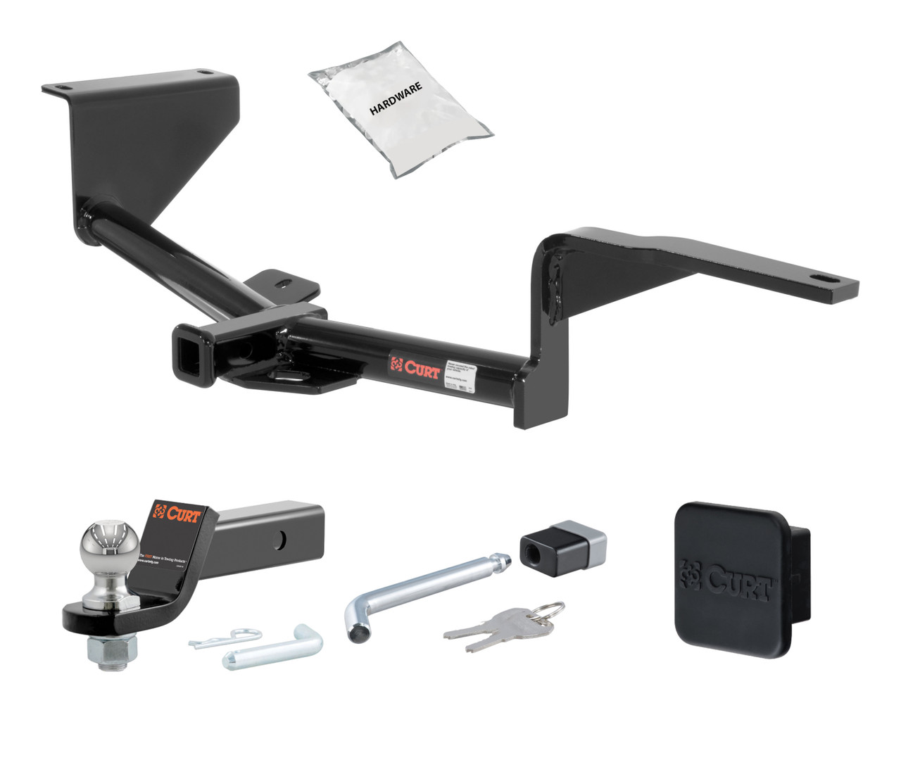 12 - 17 Hyundai Accent Sedan 1.25in. CURT Trailer Hitch + Ball Mount + Cover + Lock Kit by CURT HWA1399