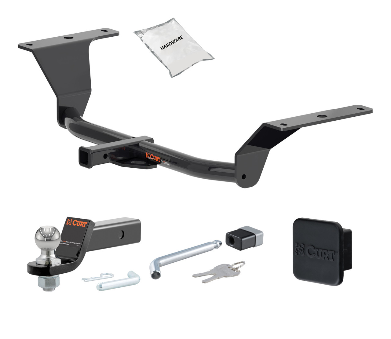 21 - 23 Hyundai Elantra Sedan, excluding N, N Line, or Hybrid 1.25in. CURT Trailer Hitch + Ball Mount + Cover + Lock Kit by CURT HWA1405