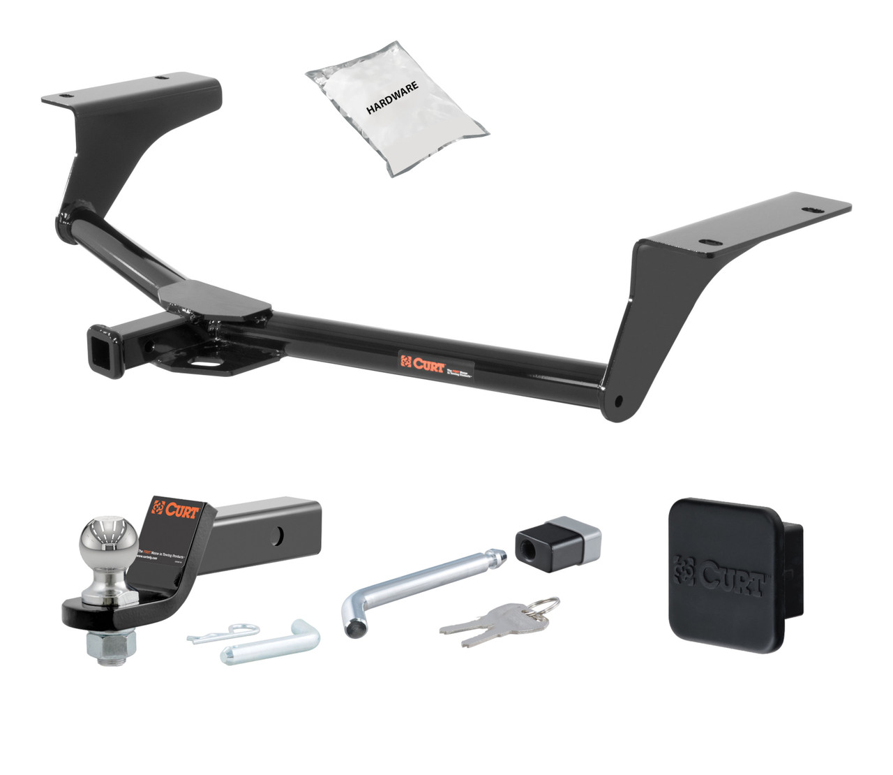 06 - 18 Toyota RAV4 -- 1.25in. CURT Trailer Hitch + Ball Mount + Cover + Lock Kit by CURT HWA2425