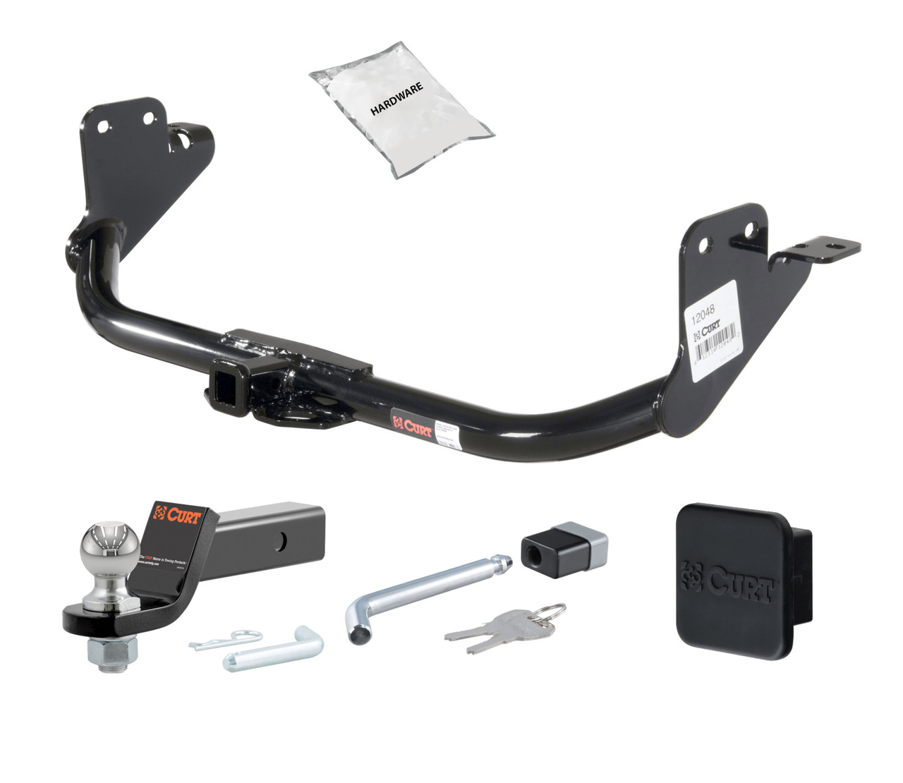 11 - 24 Mitsubishi RVR -- 1.25in. CURT Trailer Hitch + Ball Mount + Cover + Lock Kit by CURT HWA1998