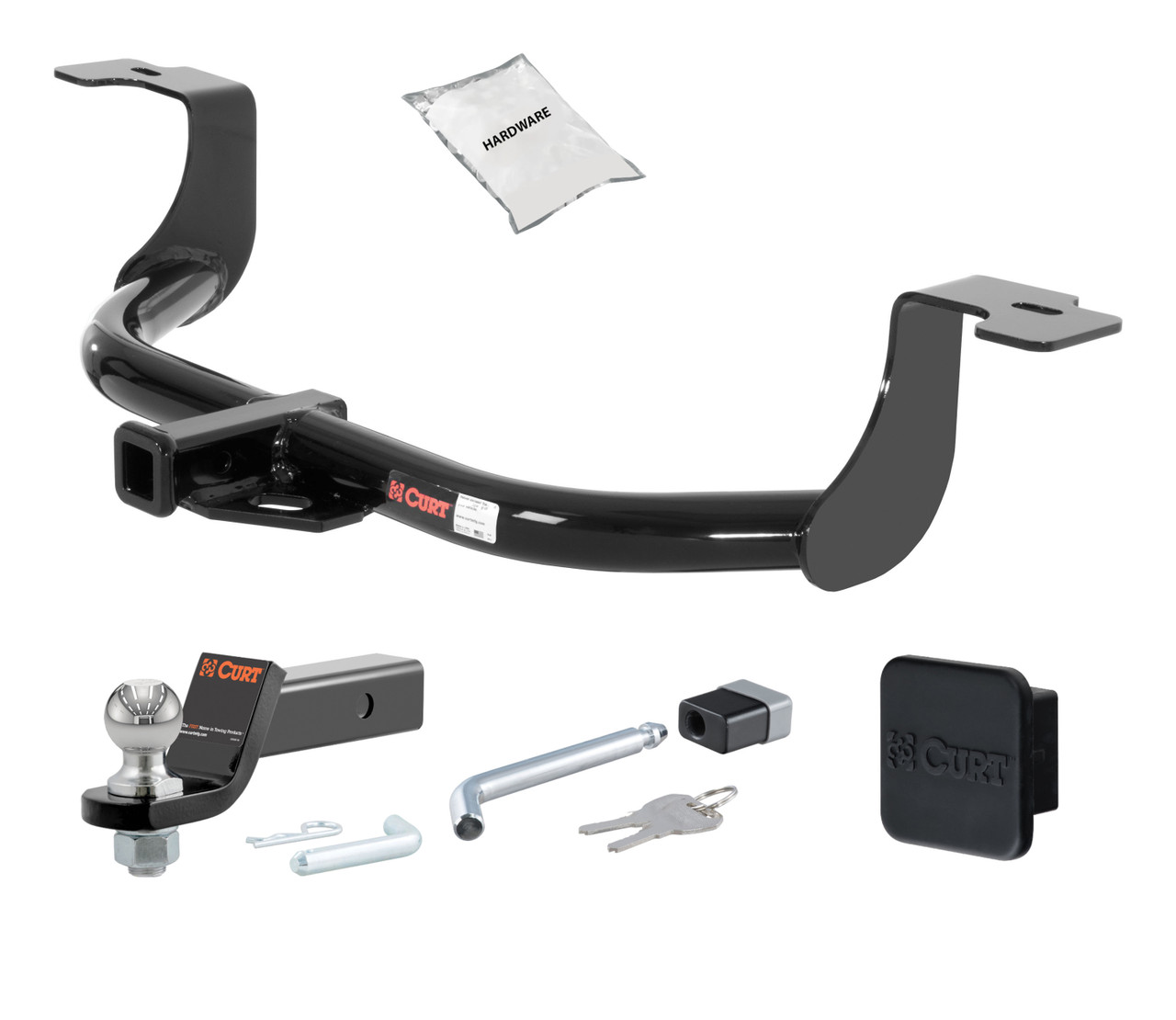 08 - 12 HONDA Accord Sedan 1.25in. CURT Trailer Hitch + Ball Mount + Cover + Lock Kit by CURT HWA1324