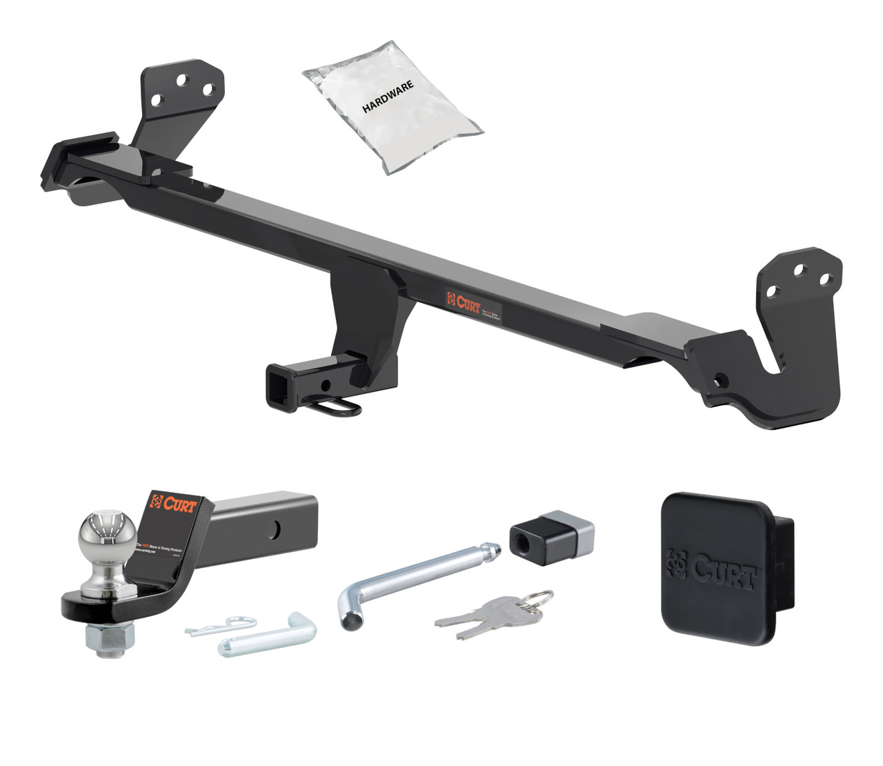 22 - 23 Hyundai Kona N -- 1.25in. CURT Trailer Hitch + Ball Mount + Cover + Lock Kit by CURT HWA1430