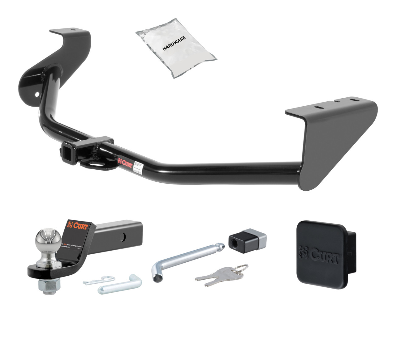 12 - 17 Hyundai Veloster -- 1.25in. CURT Trailer Hitch + Ball Mount + Cover + Lock Kit by CURT HWA1464