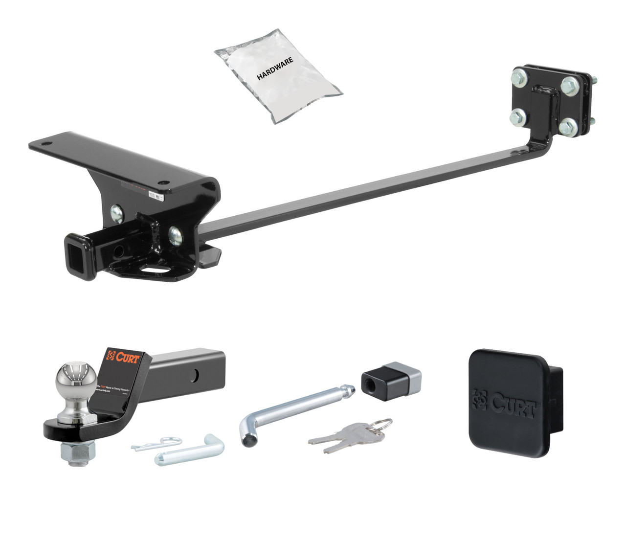 08 - 13 Mercedes-Benz C63 AMG -- 1.25in. CURT Trailer Hitch + Ball Mount + Cover + Lock Kit by CURT HWA1834