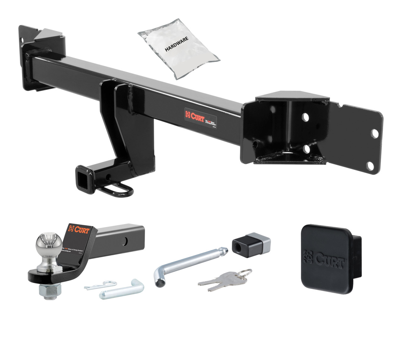 16 - 18 Mercedes-Benz CLA250 -- 1.25in. CURT Trailer Hitch + Ball Mount + Cover + Lock Kit by CURT HWA1848