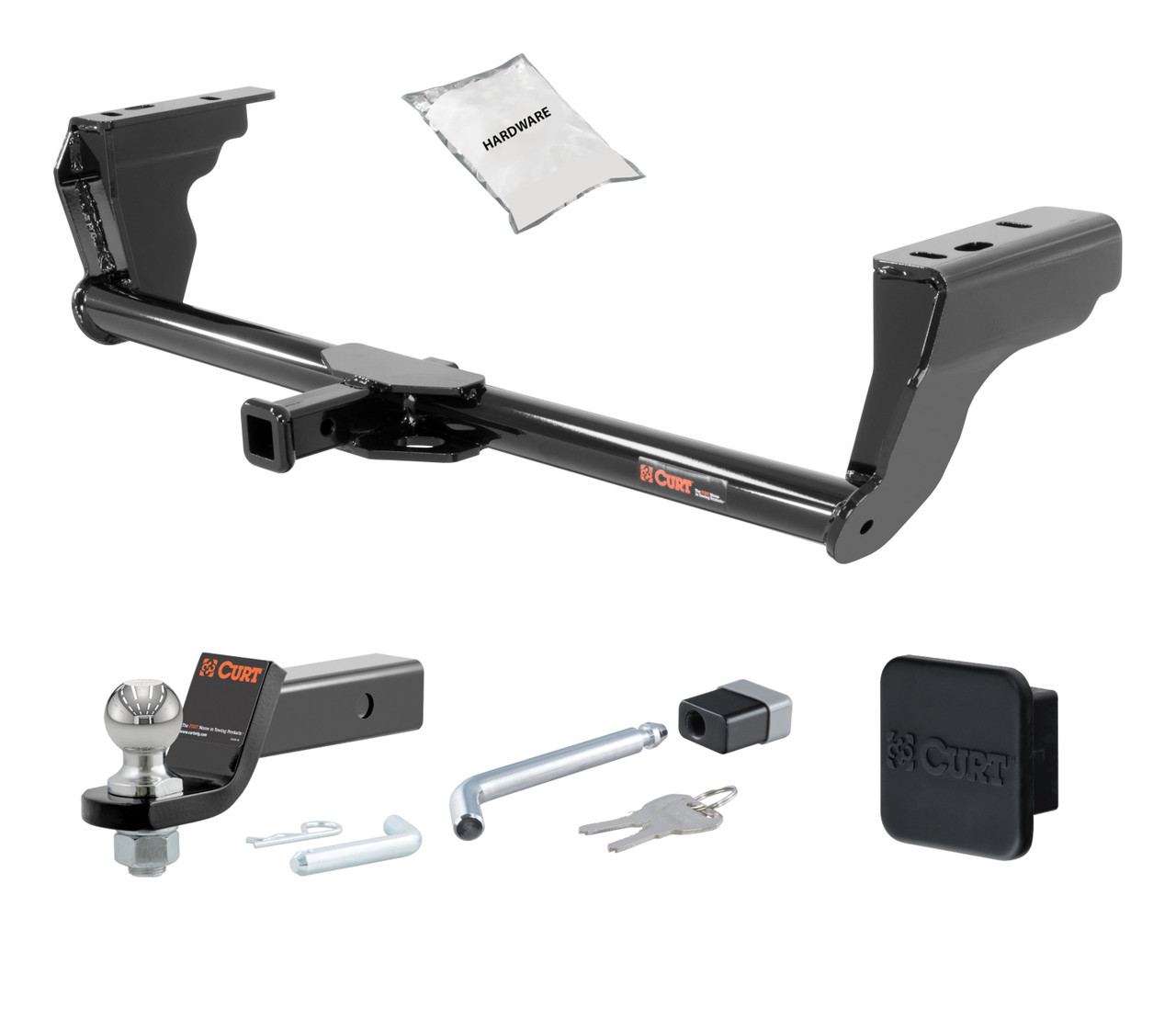 15 - 24 Ford Edge -- 1.25in. CURT Trailer Hitch + Ball Mount + Cover + Lock Kit by CURT HWA807
