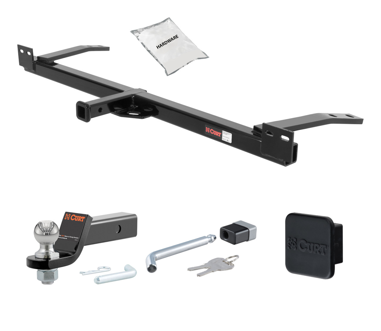 77 - 84 Buick Electra RWD 1.25in. CURT Trailer Hitch + Ball Mount + Cover + Lock Kit by CURT HWA182