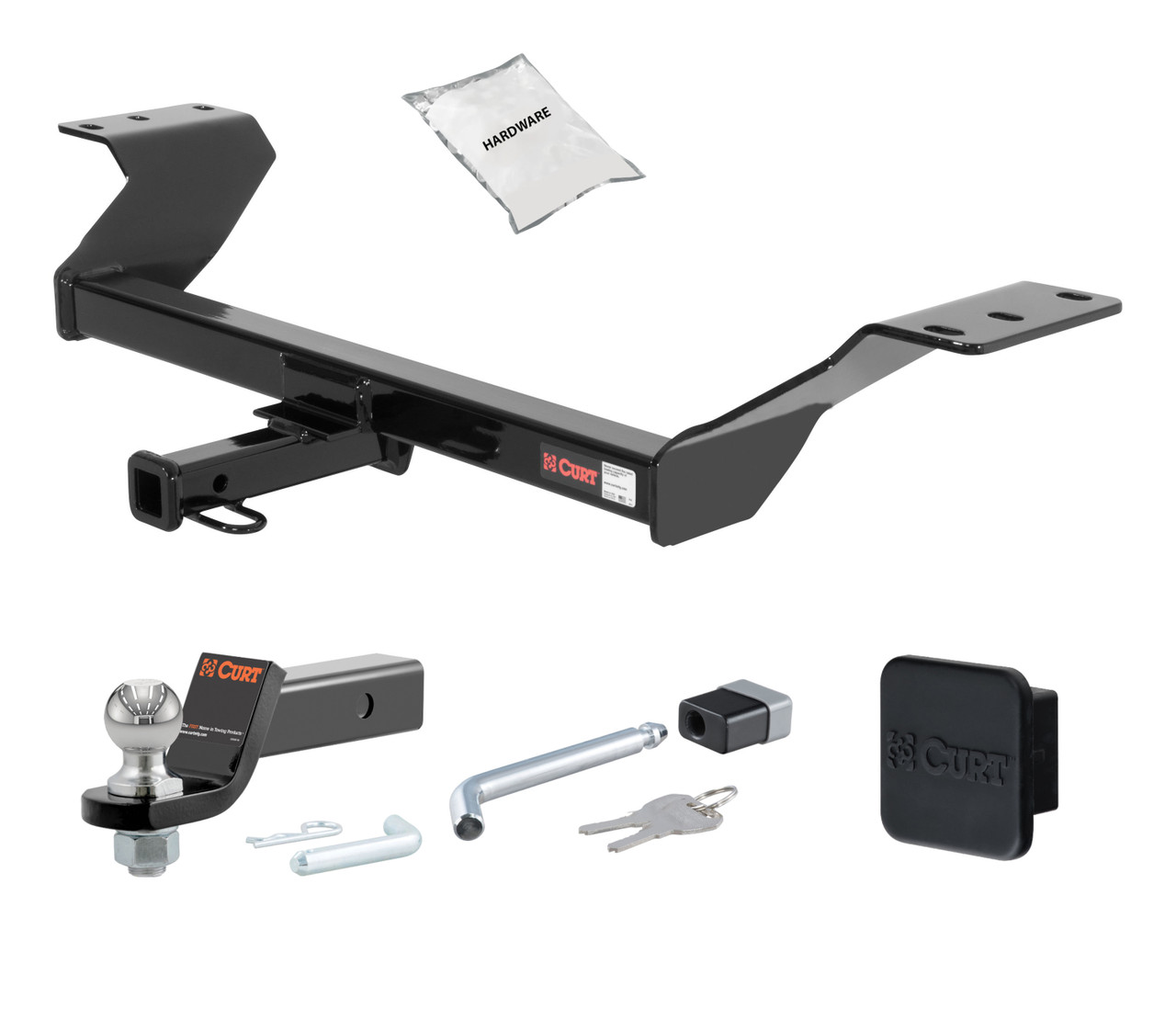 10 - 11 Buick Lucerne -- 1.25in. CURT Trailer Hitch + Ball Mount + Cover + Lock Kit by CURT HWA202