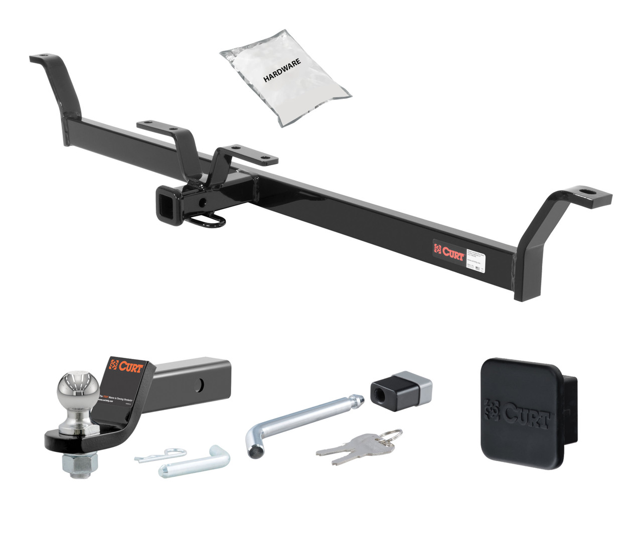 95 - 98 HONDA Odyssey -- 1.25in. CURT Trailer Hitch + Ball Mount + Cover + Lock Kit by CURT HWA1375