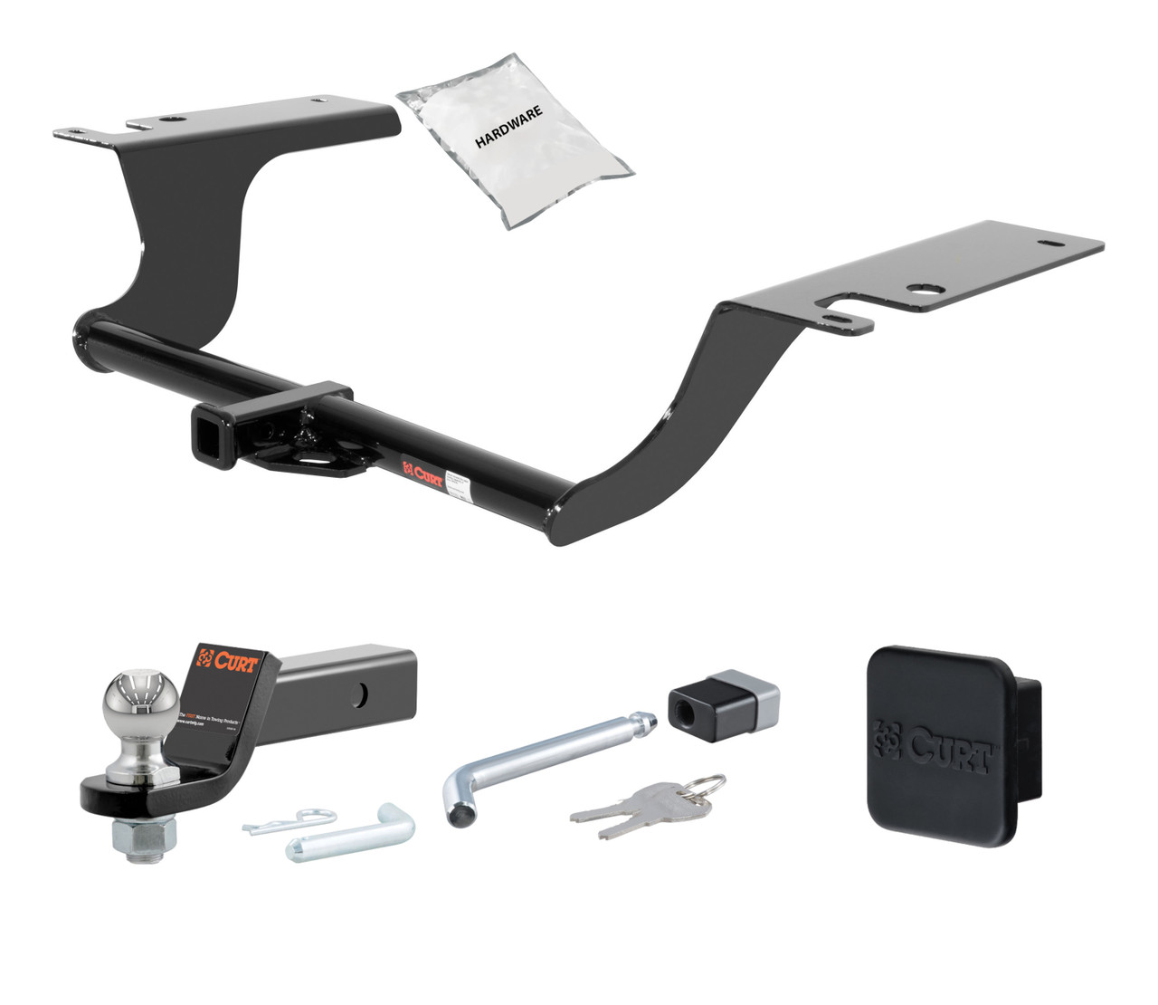 11 - 15 KIA Optima -- 1.25in. CURT Trailer Hitch + Ball Mount + Cover + Lock Kit by CURT HWA1602