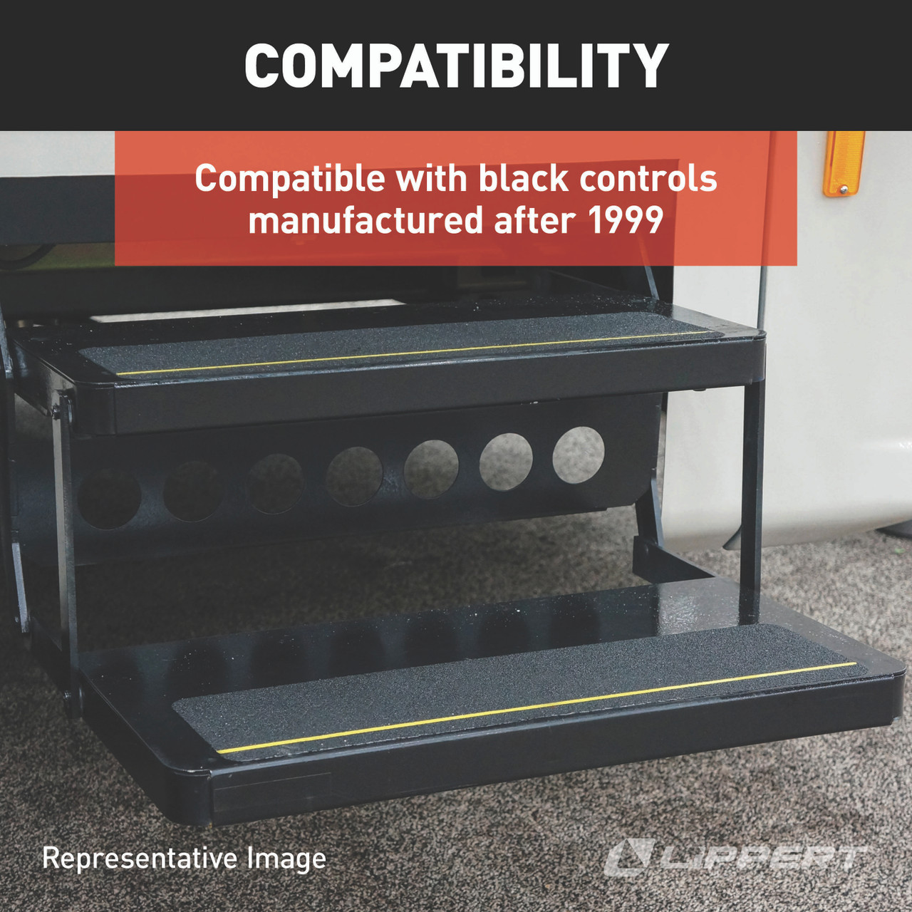 LIPPERT Kwikee Magnetic RV Door Switch Kit - Black - TowUniverse