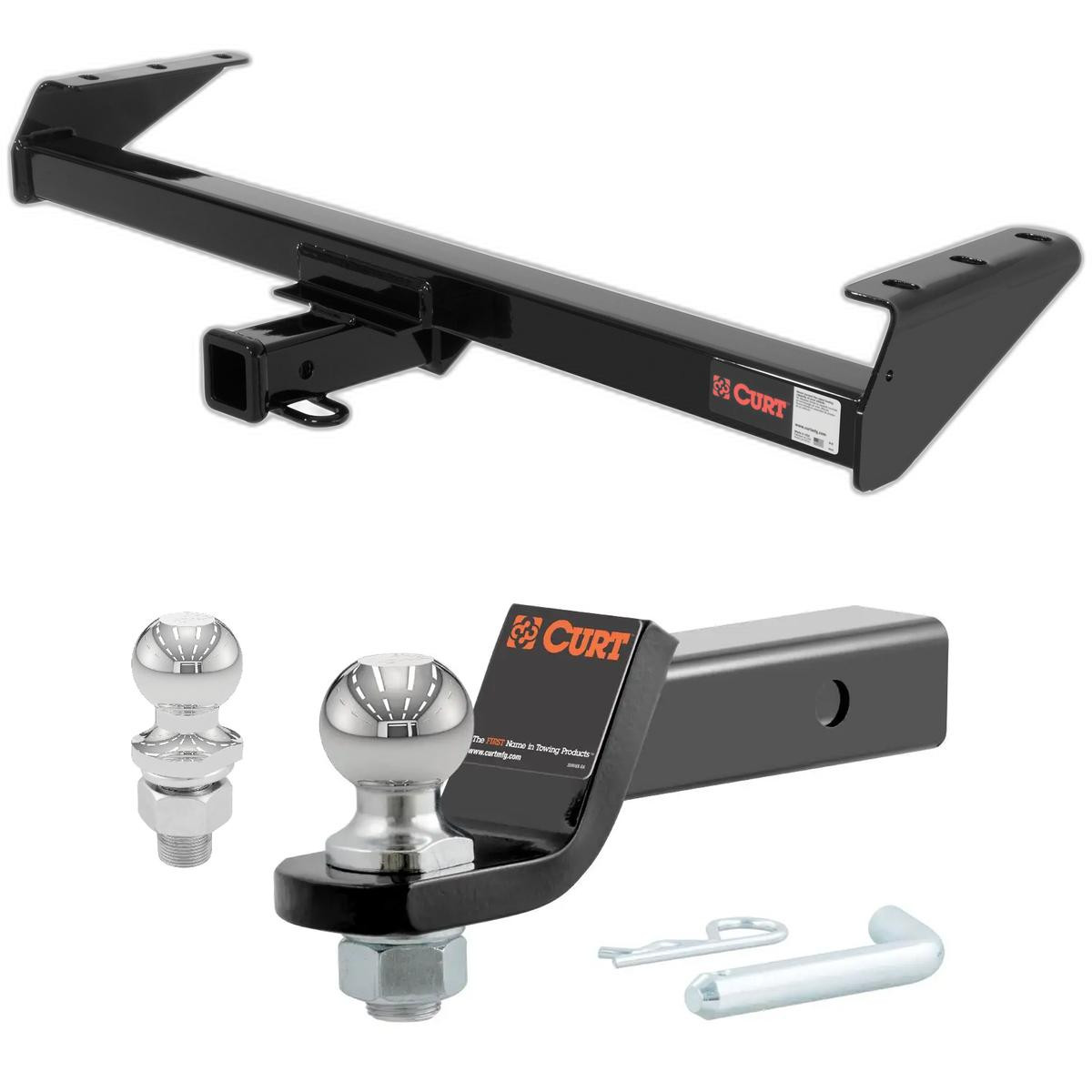 2009-2012 Suzuki Equator All CURT Class 3 Trailer Hitch, 2" Receiver + 2" Ball + 1-7/8" Ball Kit