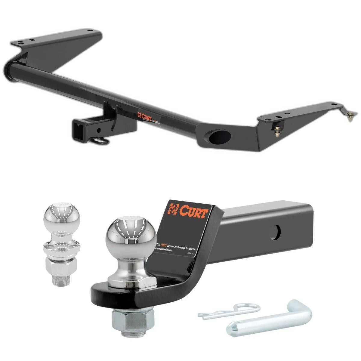 2017-2025 Chrysler Pacifica Hybrid CURT Class 3 Trailer Hitch, 2" Receiver + 2" Ball + 1-7/8" Ball Kit