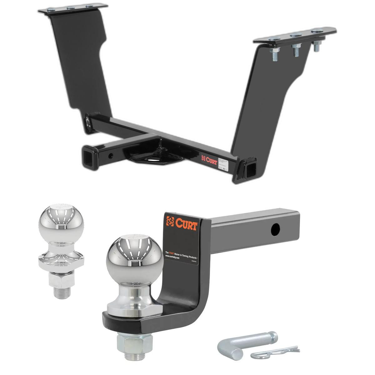 2003-2013 Cadillac CTS Sedan Class 1 Trailer Hitch, 1-1/4" Receiver + 2" Ball + 1-7/8" Ball Kit