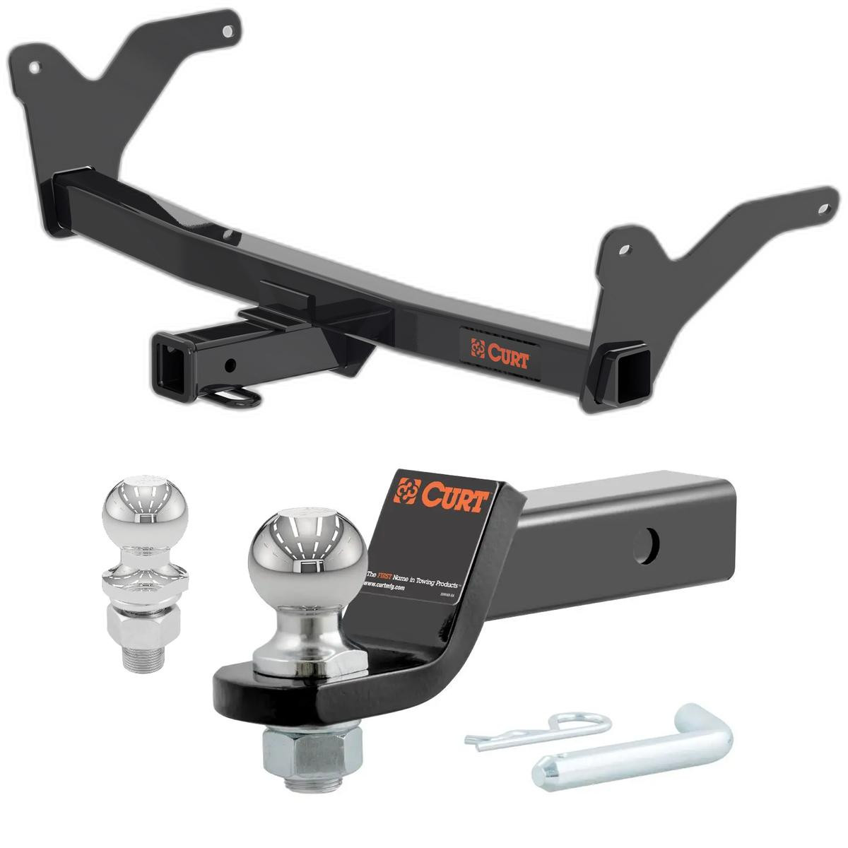 2024-2025 Lexus TX550h+ All CURT Class 3 Trailer Hitch, 2" Receiver + 2" Ball + 1-7/8" Ball Kit