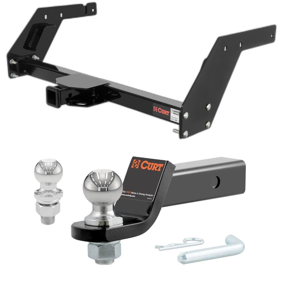 1984-1995 Toyota Pickup All, Except T-100 or Tacoma CURT Class 3 Trailer Hitch, 2" Receiver + 2" Ball + 1-7/8" Ball Kit