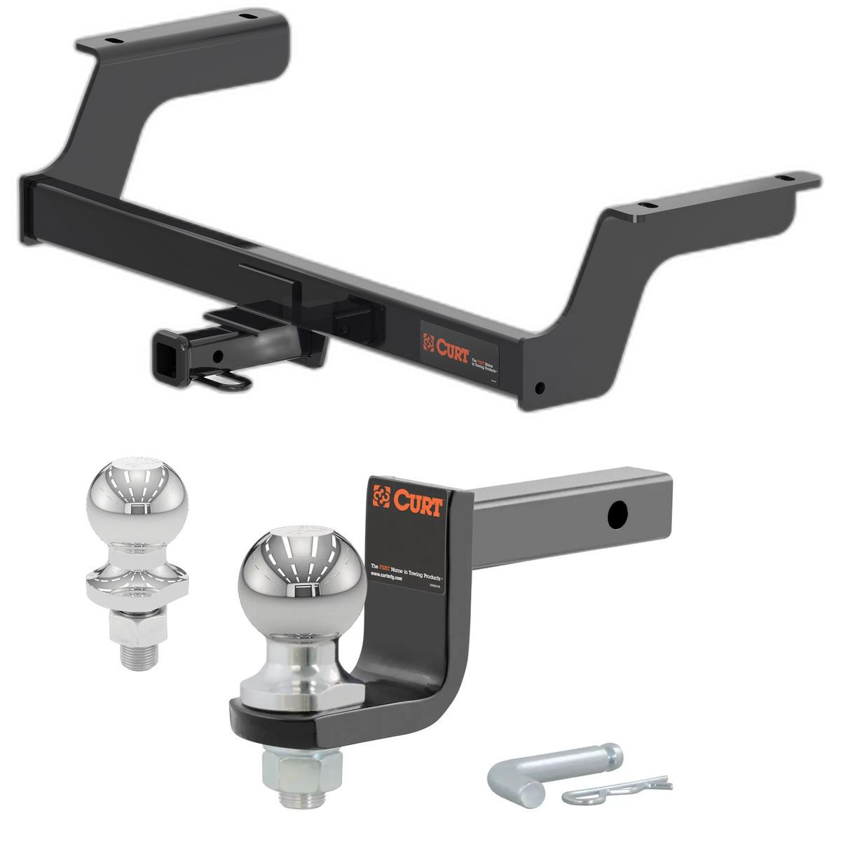 2018-2024 Subaru Crosstrek All Class 2 Trailer Hitch, 1-1/4" Receiver + 2" Ball + 1-7/8" Ball Kit