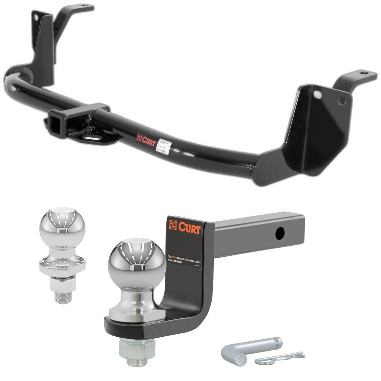 2010-2011 Honda Accord Crosstour All Class 1 Trailer Hitch, 1-1/4" Receiver + 2" Ball + 1-7/8" Ball Kit