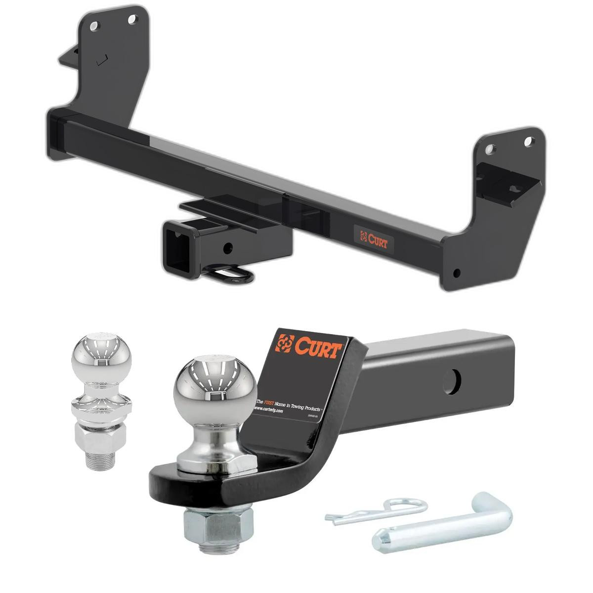 2022-2025 Mitsubishi Eclipse Cross All CURT Class 3 Trailer Hitch, 2" Receiver + 2" Ball + 1-7/8" Ball Kit
