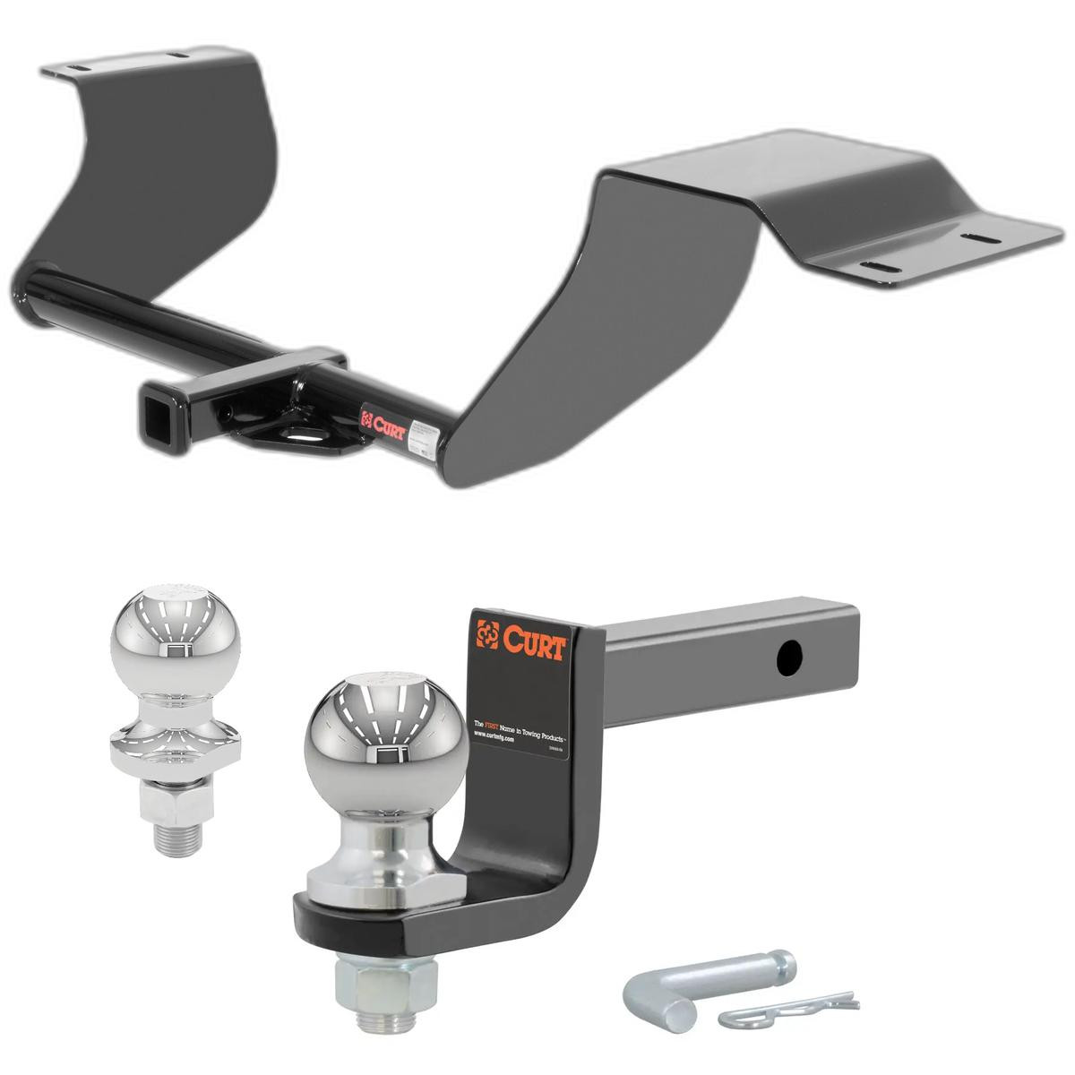 2011-2019 Ford Fiesta Hatchback Class 1 Trailer Hitch, 1-1/4" Receiver + 2" Ball + 1-7/8" Ball Kit