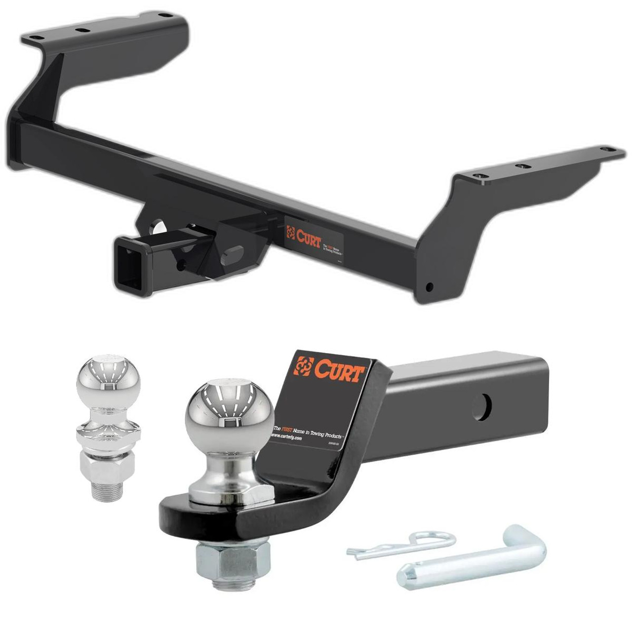 2020-2025 Lincoln Corsair Excluding PHEV CURT Class 3 Trailer Hitch, 2" Receiver + 2" Ball + 1-7/8" Ball Kit