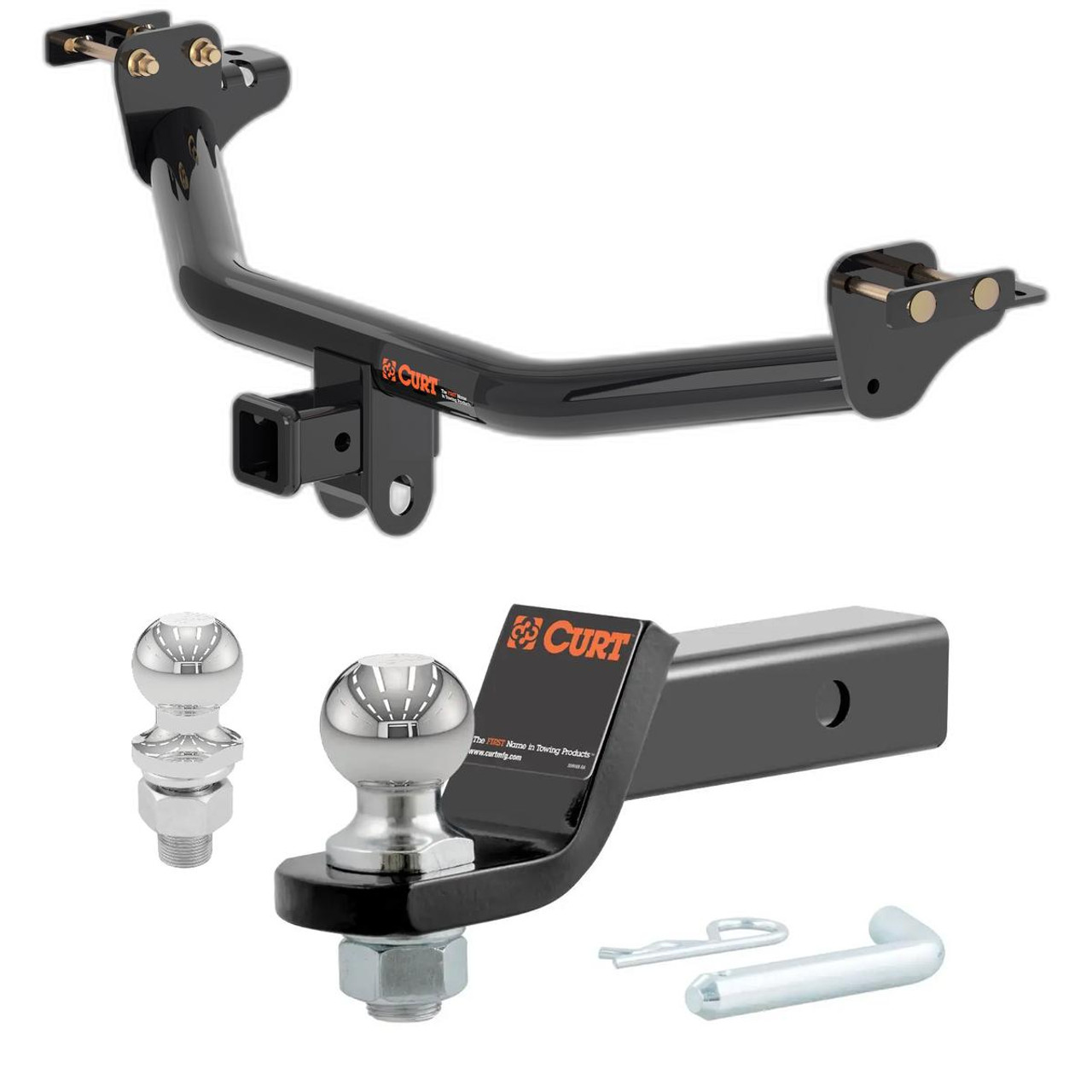2018-2022 Mitsubishi Outlander PHEV All CURT Class 3 Trailer Hitch, 2" Receiver + 2" Ball + 1-7/8" Ball Kit