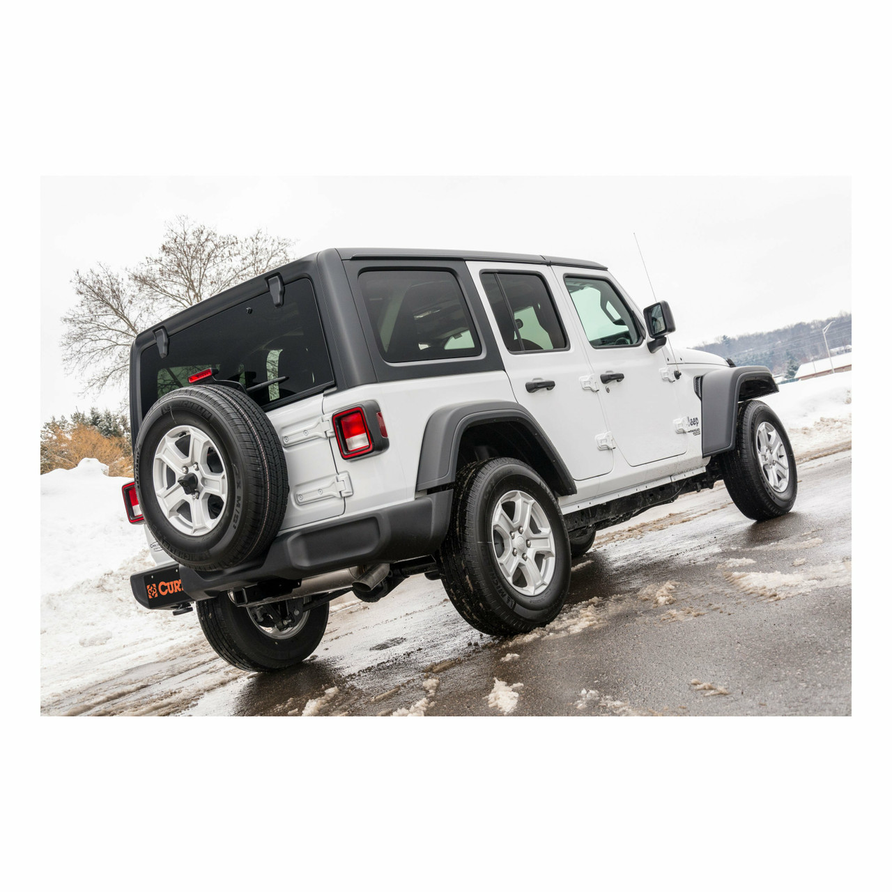 2018-2025 Jeep Wrangler JL, excluding diesel CURT Class 3 Trailer Hitch, 2" Receiver + 2" Ball + 1-7/8" Ball Kit
