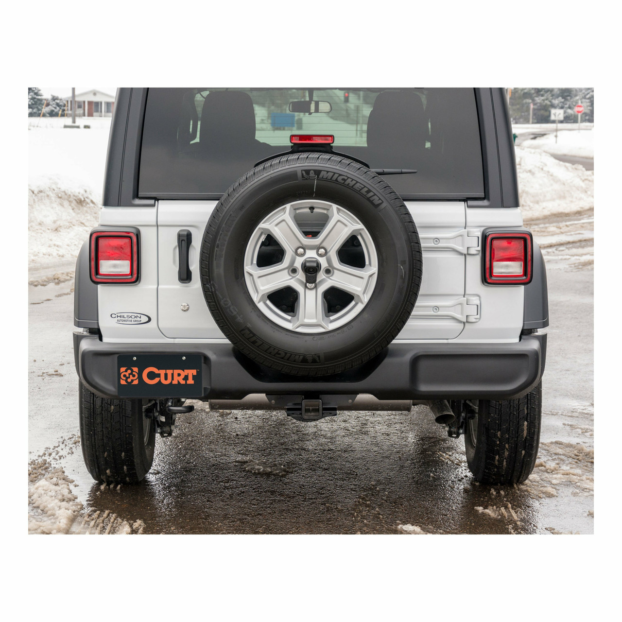 2018-2025 Jeep Wrangler JL, excluding diesel CURT Class 3 Trailer Hitch, 2" Receiver + 2" Ball + 1-7/8" Ball Kit