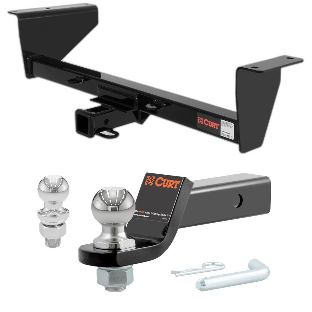2001-2006 Mitsubishi Montero All CURT Class 3 Trailer Hitch, 2" Receiver + 2" Ball + 1-7/8" Ball Kit
