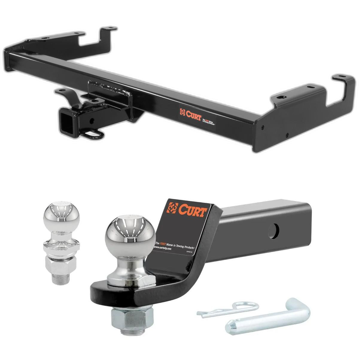 2001-2006 Chevrolet Silverado 3500 Excluding Cab & Chassis CURT Class 4 Hitch, 2" Receiver + 2" Ball + 1-7/8" Ball Kit