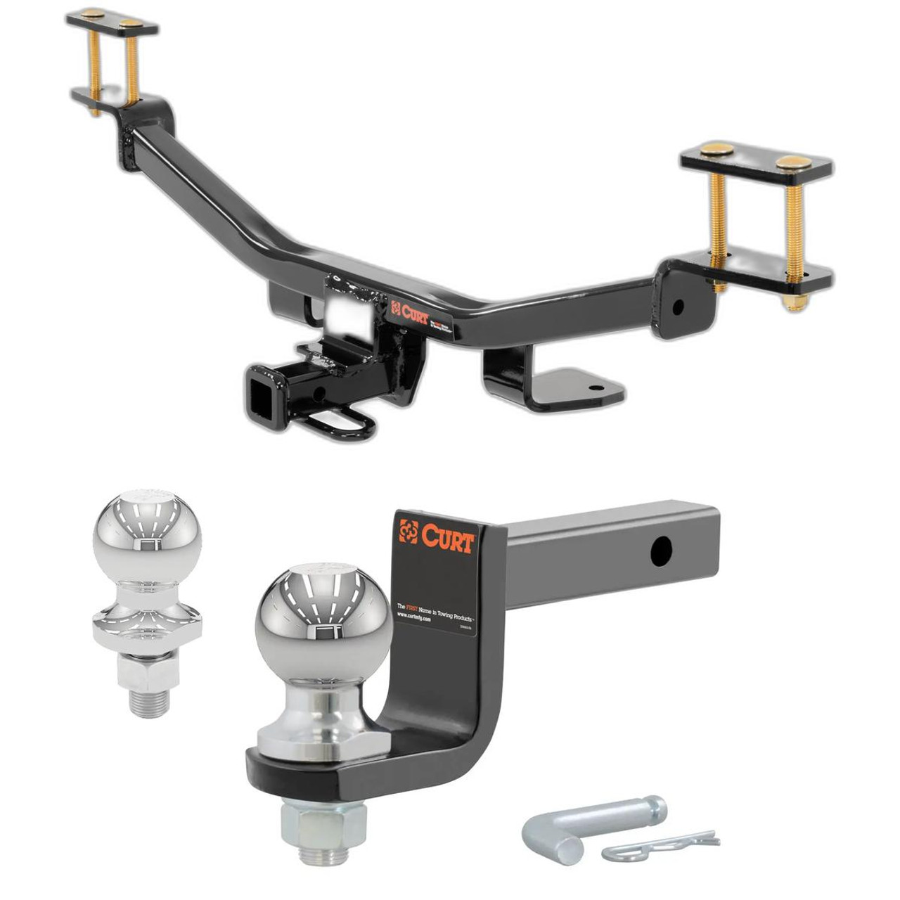 2009-2016 Audi A4 Quattro Sedan Class 1 Trailer Hitch, 1-1/4" Receiver + 2" Ball + 1-7/8" Ball Kit