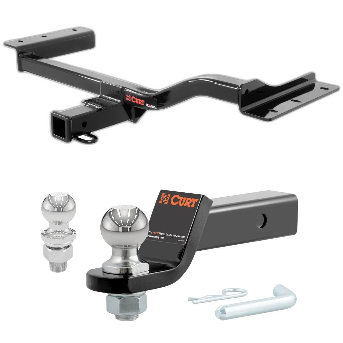 2016-2020 Lexus RX450h Excluding F Sport CURT Class 3 Trailer Hitch, 2" Receiver + 2" Ball + 1-7/8" Ball Kit